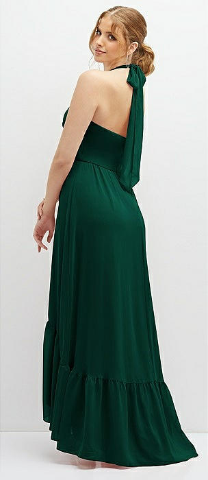 Hunter green high outlet low dress