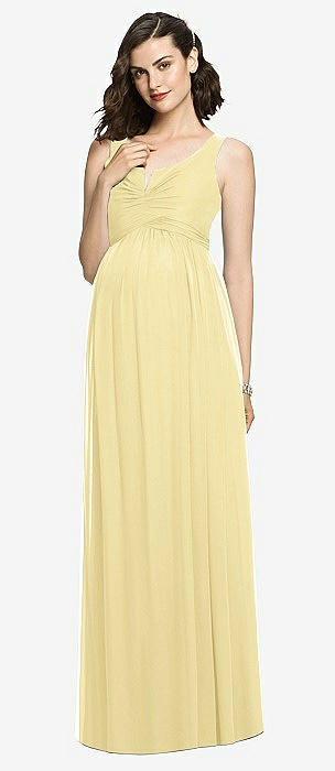 Yellow maternity hot sale bridesmaid dresses