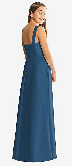 Steel blue junior sale bridesmaid dresses