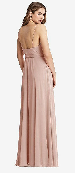 David's bridal double store strap long georgette