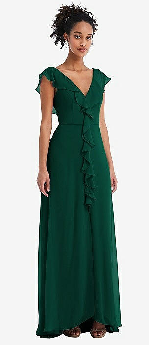 Green cap 2025 sleeve dress