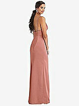 Alt View 3 Thumbnail - Desert Rose Cowl-Neck Draped Wrap Maxi Dress with Front Slit