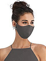 Alt View 2 Thumbnail - Caviar Gray Soft Jersey Reusable Face Mask