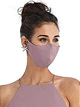 Alt View 2 Thumbnail - Dusty Rose Soft Jersey Reusable Face Mask