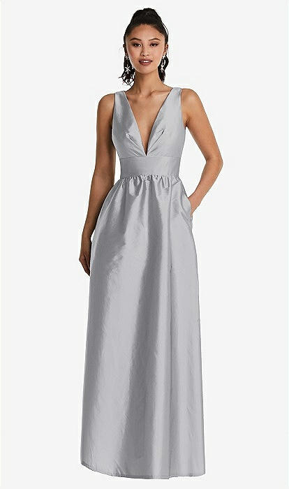 grey wedding dress