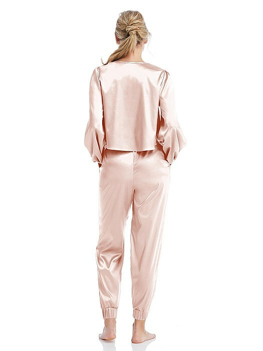 Satin Joggers With Pockets - Mica In Blush