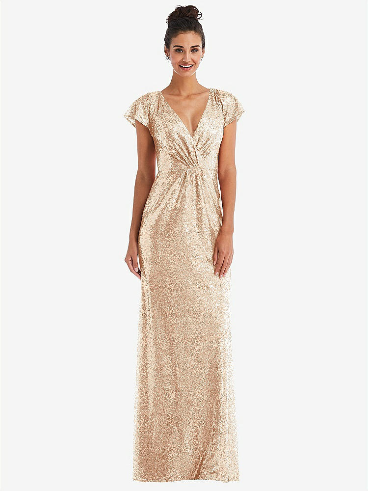 Dessy sequin bridesmaid outlet dress