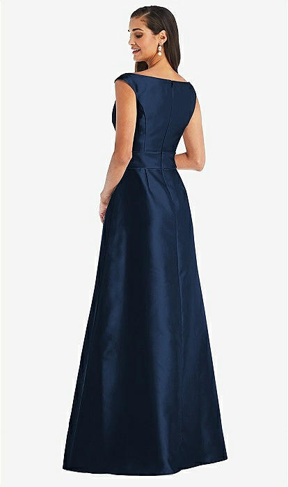 Navy wrap shop bridesmaid dress