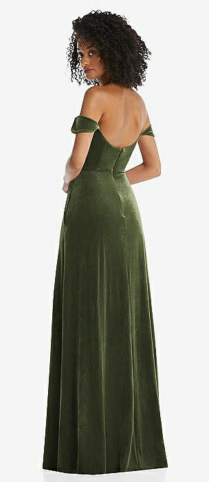 Dark olive green outlet bridesmaid dresses