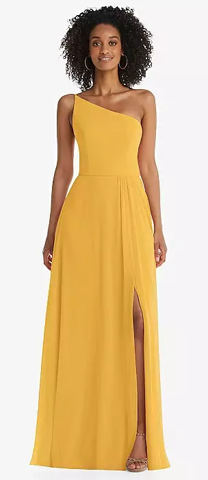 Short yellow bridesmaid clearance dresses