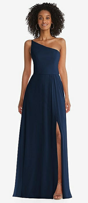 Navy blue and outlet white bridesmaid dresses