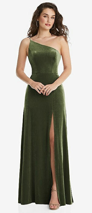 After Six Olive Green Maxi Bridesmaid Dresses