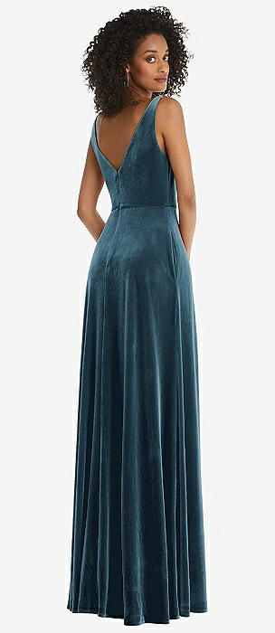 Blue velvet hotsell bridesmaid dress