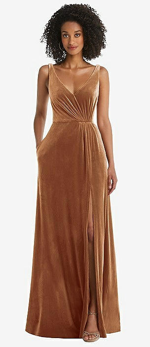 Rust velvet outlet bridesmaid dresses