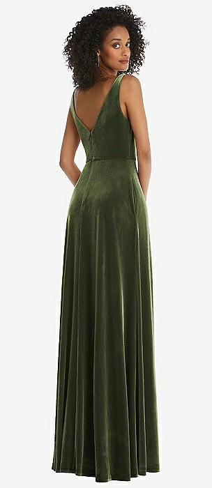 Talbot Runhof Cape-effect Stretch-velvet Gown in Green | Lyst