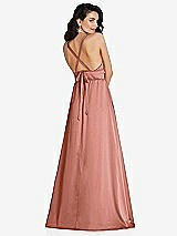 Alt View 1 Thumbnail - Desert Rose Deep V-Neck Shirred Skirt Maxi Dress with Convertible Straps