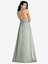 Alt View 1 Thumbnail - Willow Green Deep V-Neck Shirred Skirt Maxi Dress with Convertible Straps
