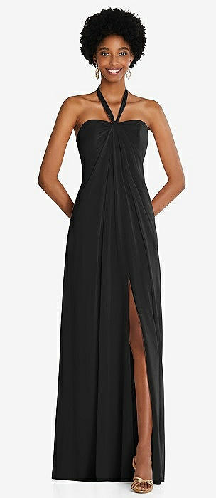 Black halter shop dress formal