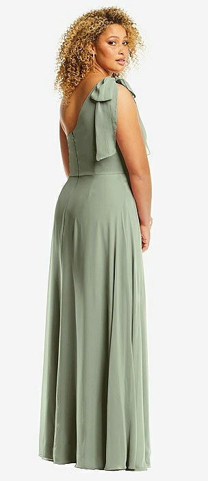 Crisscross Backless Split Thigh Plus size Maxi Dress - Bella Bridesmaids