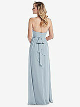 Alt View 7 Thumbnail - Mist Empire Waist Shirred Skirt Convertible Sash Tie Maxi Dress