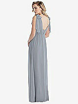 Alt View 2 Thumbnail - Platinum Empire Waist Shirred Skirt Convertible Sash Tie Maxi Dress