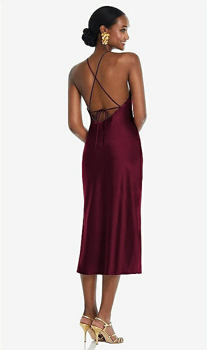 Burgundy slip outlet dress