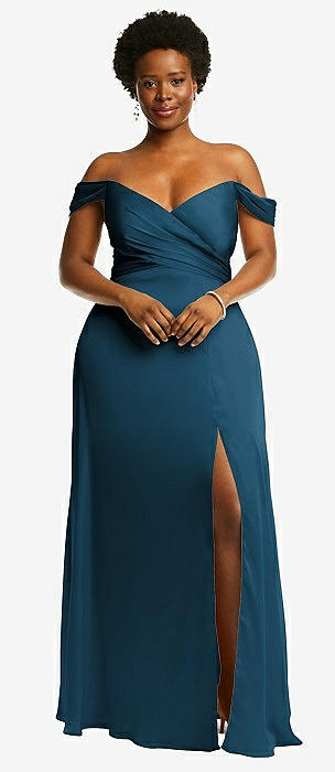 Diamond Halter Bias Maxi Slip Bridesmaid Dress With Convertible Straps In  Atlantic Blue