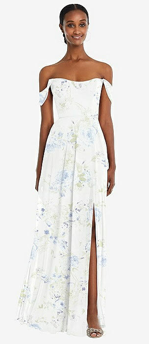 Navy floral bridesmaid outlet dress