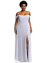 Alt View 1 Thumbnail - Silver Dove Off-the-Shoulder Basque Neck Maxi Dress with Flounce Sleeves