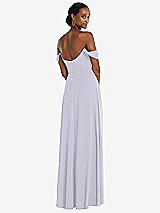Rear View Thumbnail - Silver Dove Off-the-Shoulder Basque Neck Maxi Dress with Flounce Sleeves