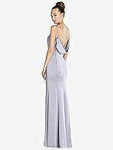 Side View Thumbnail - Silver Dove Draped Cowl-Back Princess Line Dress with Front Slit