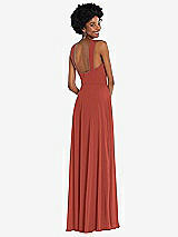 Rear View Thumbnail - Amber Sunset Contoured Wide Strap Sweetheart Maxi Dress