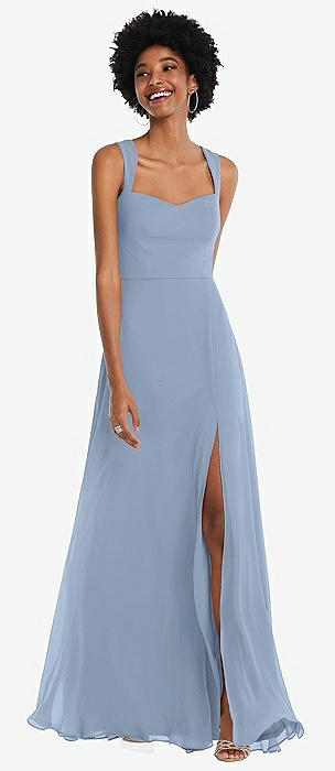 Cloudy blue bridesmaid store dresses