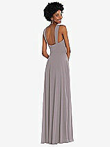 Rear View Thumbnail - Cashmere Gray Contoured Wide Strap Sweetheart Maxi Dress