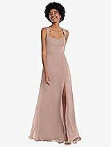 Front View Thumbnail - Neu Nude Contoured Wide Strap Sweetheart Maxi Dress