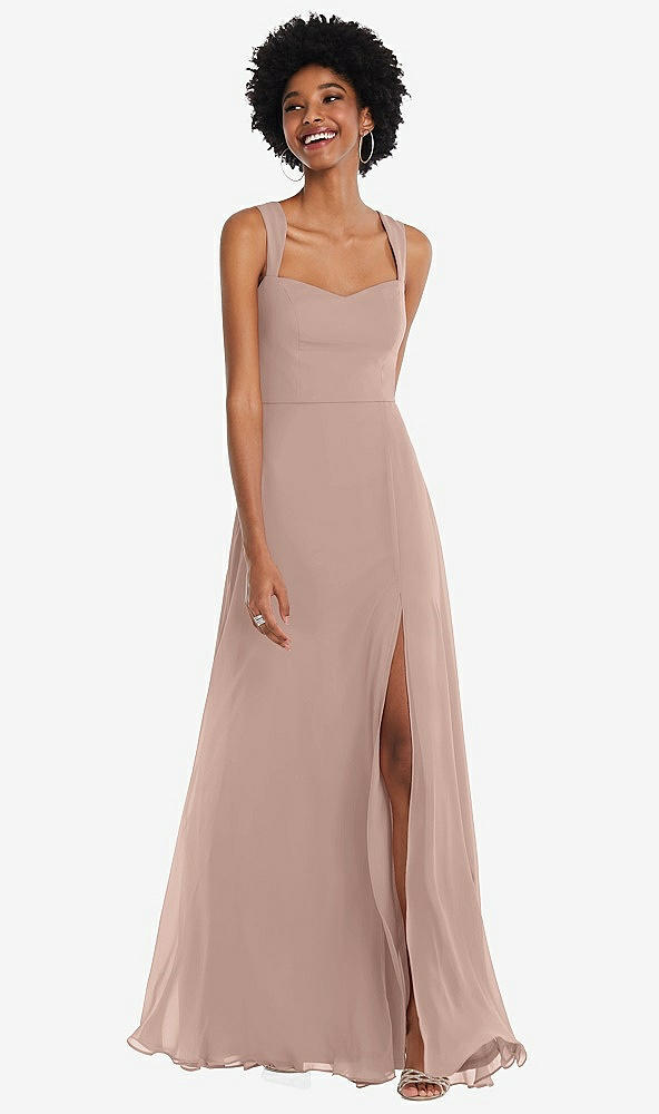 Front View - Neu Nude Contoured Wide Strap Sweetheart Maxi Dress