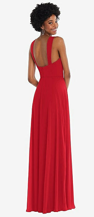 Apple red shop bridesmaid dresses cheap