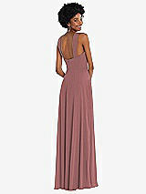 Rear View Thumbnail - Rosewood Contoured Wide Strap Sweetheart Maxi Dress