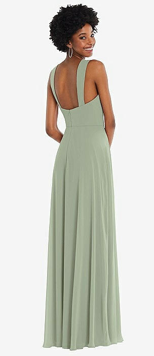 Sage bridesmaid dresses outlet long