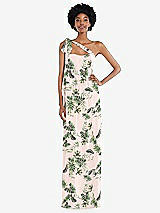 Alt View 2 Thumbnail - Palm Beach Print Convertible Tie-Shoulder Empire Waist Maxi Dress