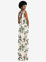 Alt View 3 Thumbnail - Palm Beach Print Convertible Tie-Shoulder Empire Waist Maxi Dress