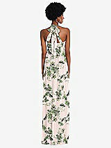 Alt View 5 Thumbnail - Palm Beach Print Convertible Tie-Shoulder Empire Waist Maxi Dress