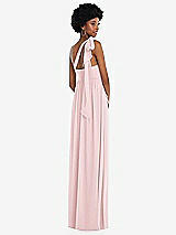 Alt View 3 Thumbnail - Ballet Pink Convertible Tie-Shoulder Empire Waist Maxi Dress