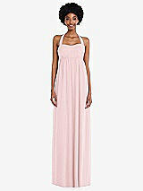 Alt View 4 Thumbnail - Ballet Pink Convertible Tie-Shoulder Empire Waist Maxi Dress