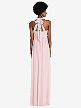 Alt View 5 Thumbnail - Ballet Pink Convertible Tie-Shoulder Empire Waist Maxi Dress