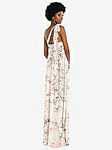 Alt View 3 Thumbnail - Blush Garden Convertible Tie-Shoulder Empire Waist Maxi Dress