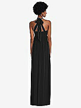 Alt View 5 Thumbnail - Black Convertible Tie-Shoulder Empire Waist Maxi Dress