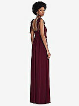 Rear View Thumbnail - Cabernet Convertible Tie-Shoulder Empire Waist Maxi Dress