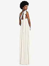 Alt View 3 Thumbnail - Ivory Convertible Tie-Shoulder Empire Waist Maxi Dress