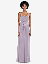 Alt View 1 Thumbnail - Lilac Haze Convertible Tie-Shoulder Empire Waist Maxi Dress